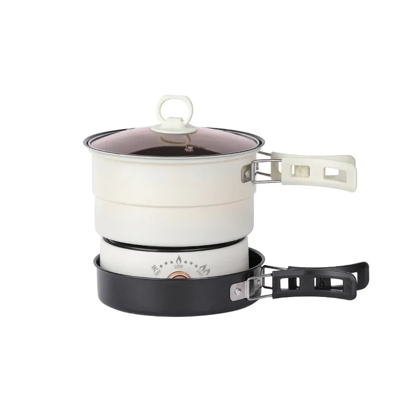 110V/220V Electric Cooker Portable Cooking Pot Foldable Hotpot 1.6L Multi cookers Split Type Rice Cooker Frying Pan Home Travel Zpaxo
