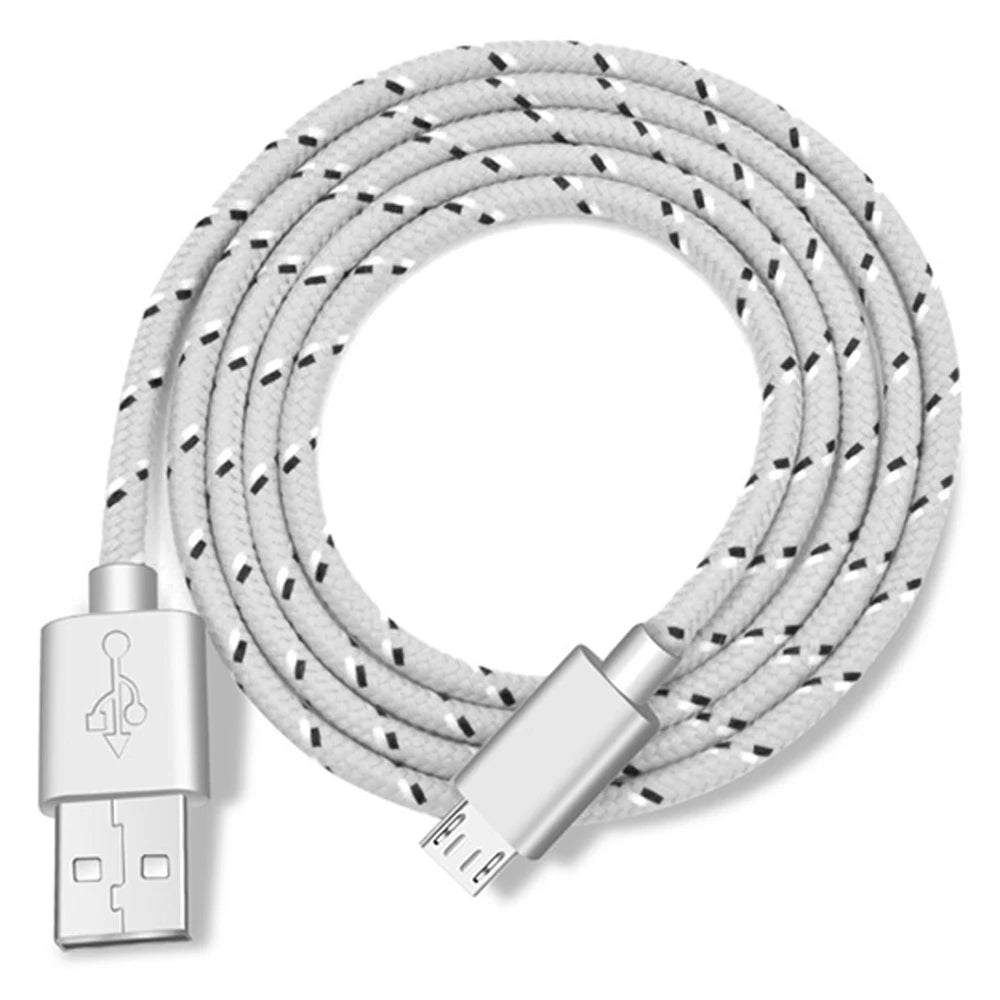 Micro USB Cable 1m Data Sync Charger Xiaomi Samsung Huawei Android