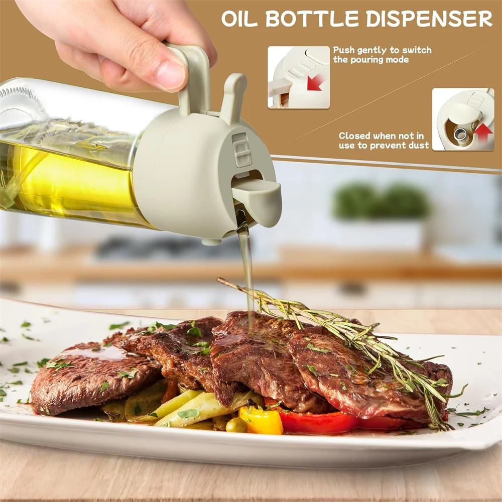 Oil Sprayer Cooking 1 Dispenser Bottle Spray Pour Food-grade Glass Zpaxo