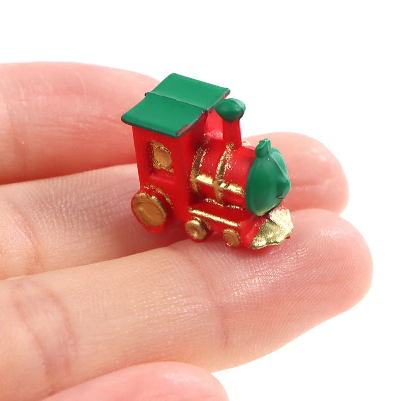 ▶1Pc 1:12 Dollhouse Miniature Mini Small Train Model Decor Accessories Toys Zpaxo 1Pc