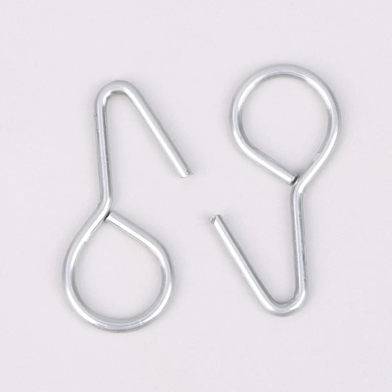 100-Pack S-Hook Car Seat Cover Fasteners | Universal Steel Clips