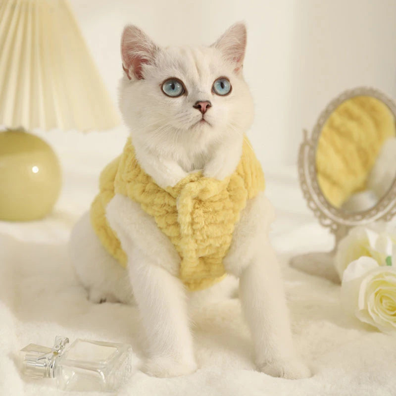 Cute Pet Dog Rabbit Hair Coat Clothes Winter Warm Plush Vest Bears Zpaxo