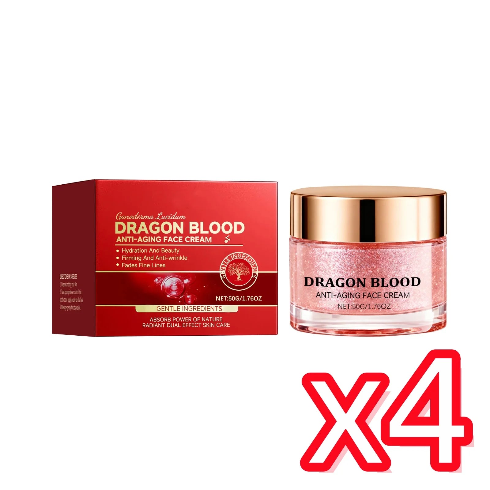 Dragon Blood Retinol Face Cream – Brightening & Firming 50g Anti-Aging Face Cream Zpaxo 50g X 4