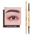Double Headed Rotable Eyebrow Pen Waterproof Matte Pencil Makeup Zpaxo 05 Dark coffee