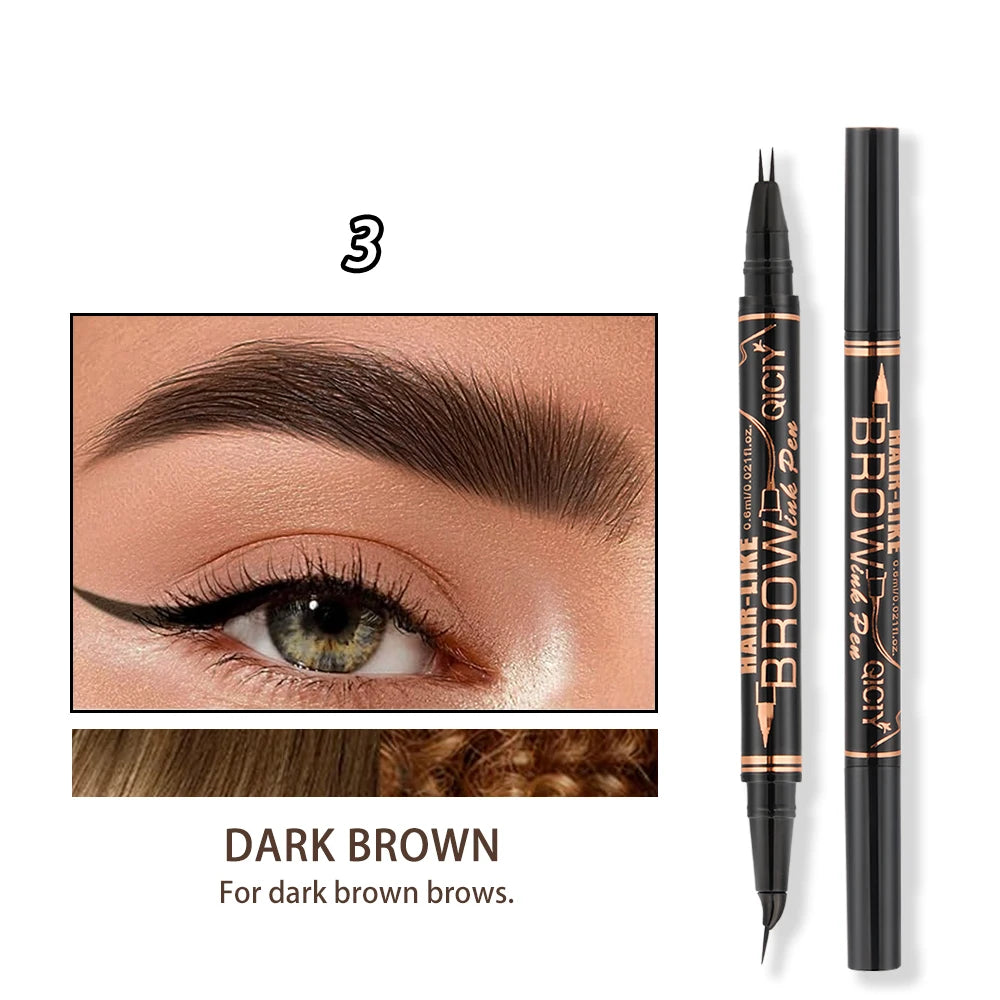 Double Ended Eyebrow Pencil Quick Shaping Waterproof Sweat Proof Zpaxo QZY-2104-03