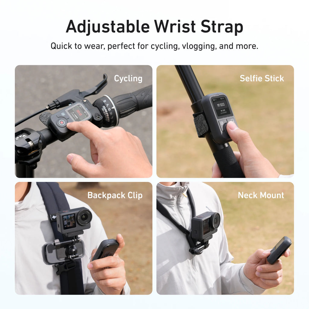 60M Small BT Remote Control Wrist Strap Waterproof Sports Camera RC