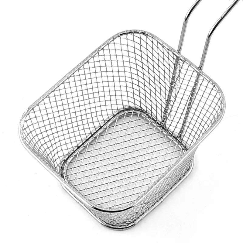 Hot Creative Fryers Basket Net Mesh Fries Chip Kitchen Tool Stainless Steel Fryer Home French Fries Baskets Strainer Zpaxo