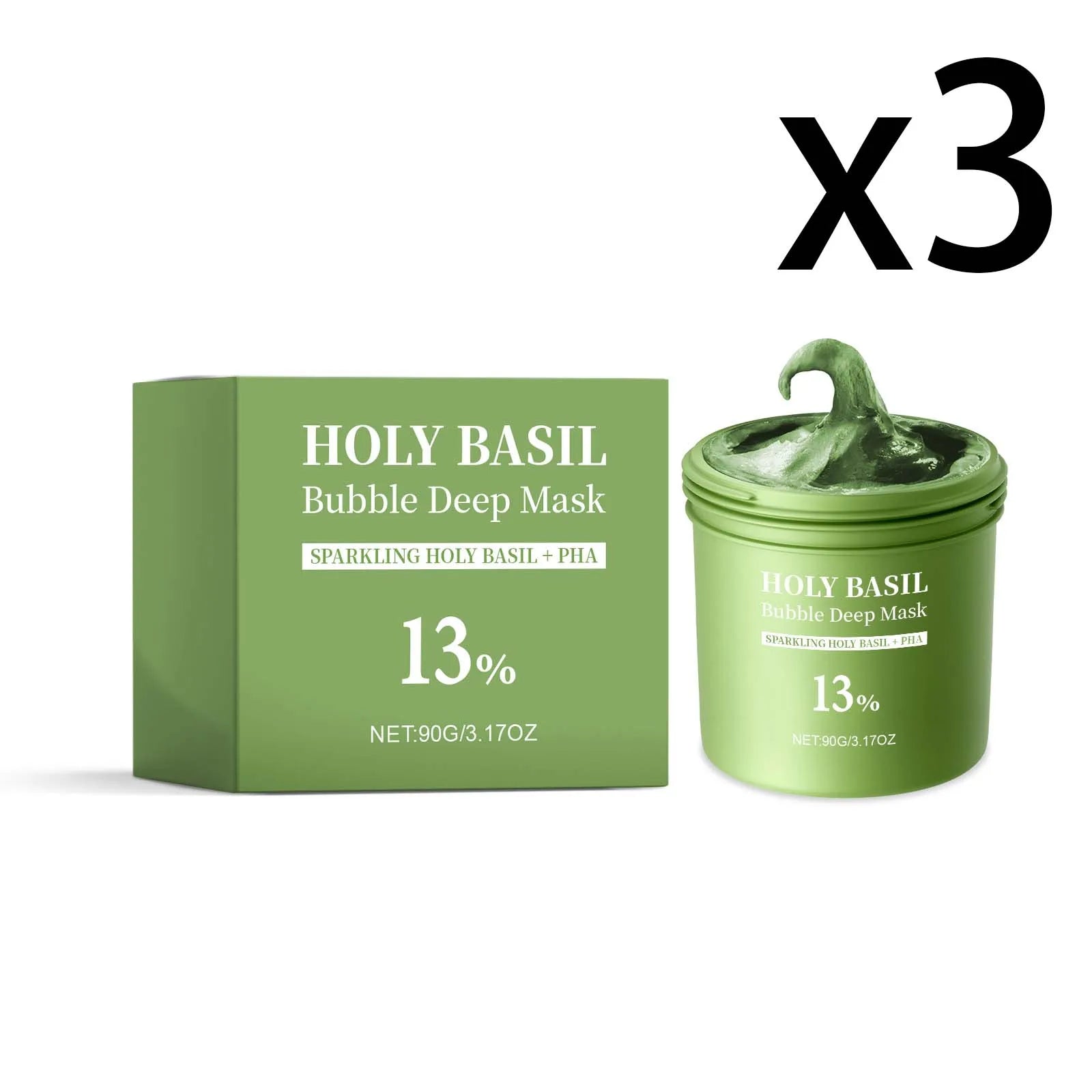 Basil Bubble Mud Mask – Blackhead Removal & Oil Control 90g Bubble Mud Mask Zpaxo 3x90g 90g