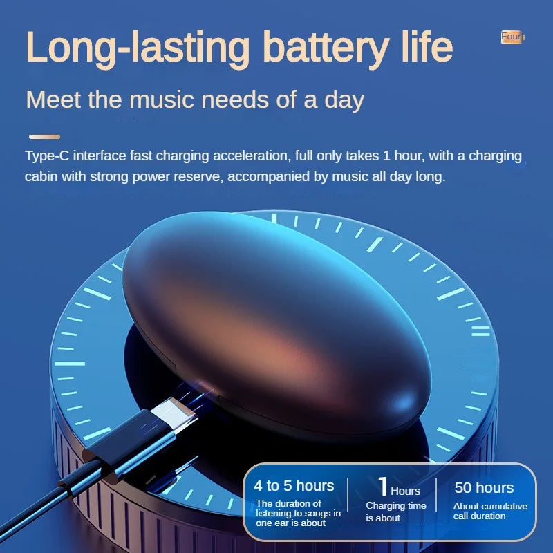 Invisible Sleep Wireless Earphone TWS Bluetooth 5 3 Headphones Hidden