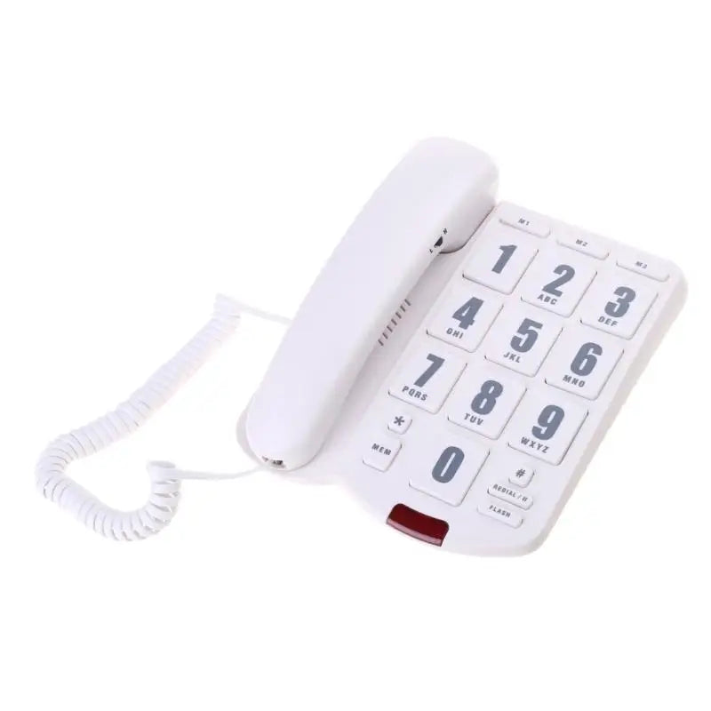 652F Big Button Landline Phone Desktop Telephone Loud Ringtone Fixed Zpaxo