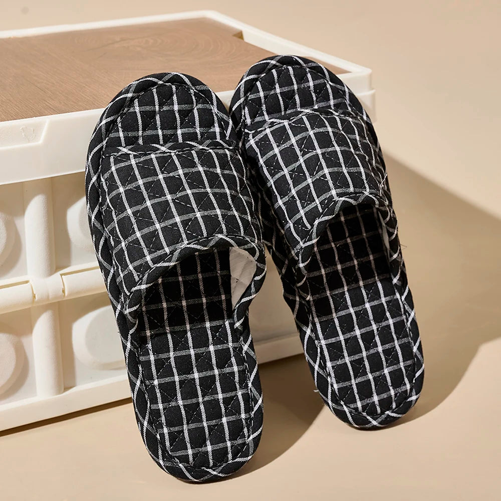 Fashion Men Slippers Lightweight Home Shoes Antislip Soft Fabric