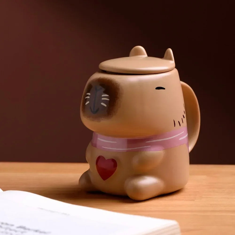 Ceramic Capybara Mug – Cute Cartoon Coffee & Milk Cup 400ml Ceramic Novelty Mug Zpaxo