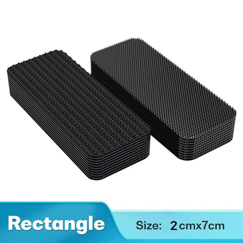 Double Sided Carpet Fixing Stickers High Adhesive Home Car Floor Mats Foot Mats Fixed Patches Anti Skid Grip Tapes Zpaxo Rectangle-20x70 50pairs 100PCS