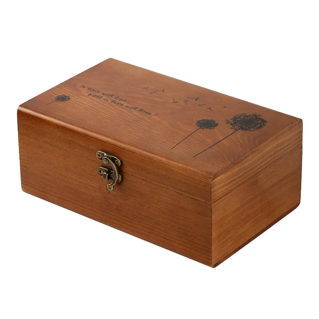 Vintage Wooden Sewing Box – 3-Compartment Organizer Wooden Sewing Box Zpaxo