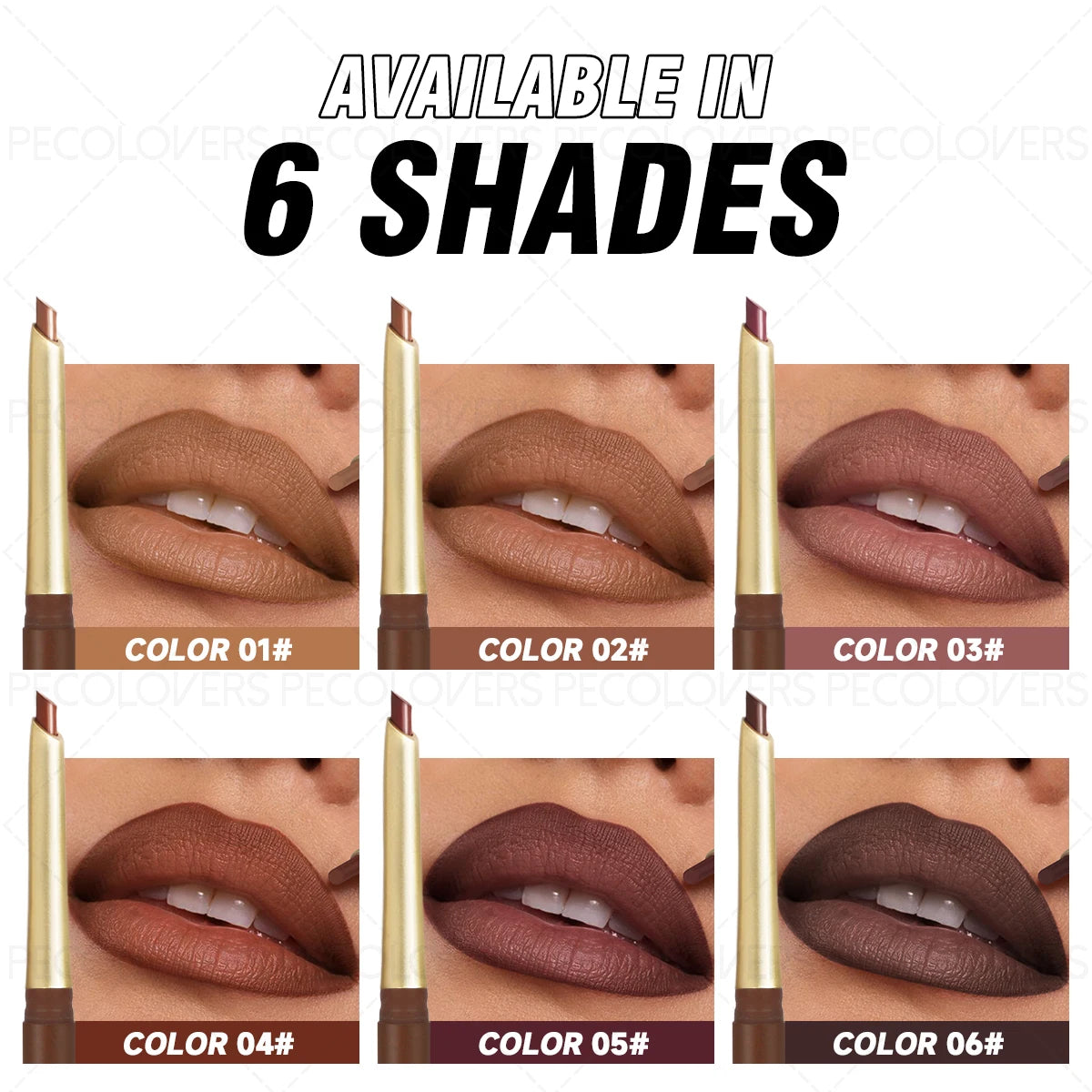 Long-lasting Matte Lip Liner Pencil Finish Easy-apply Precise Full