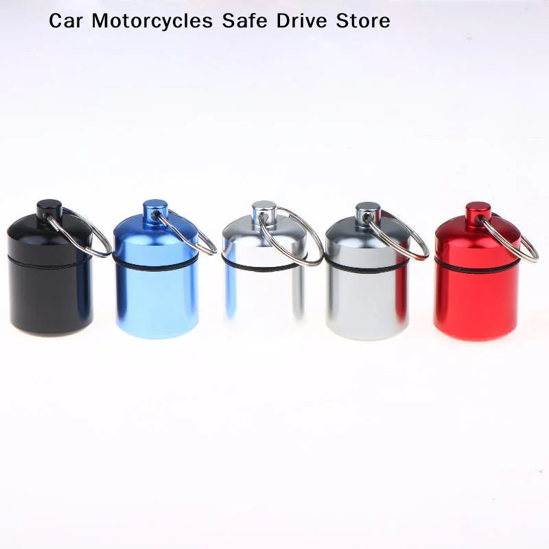 CMAluminum Alloy Pill Case Keychain Portable Waterproof Mini Storage