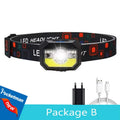 POCKETMAN IR Motion Sensor COB LED Headlamp | USB Rechargeable LED Headlamp Zpaxo Package B Built-in battery
