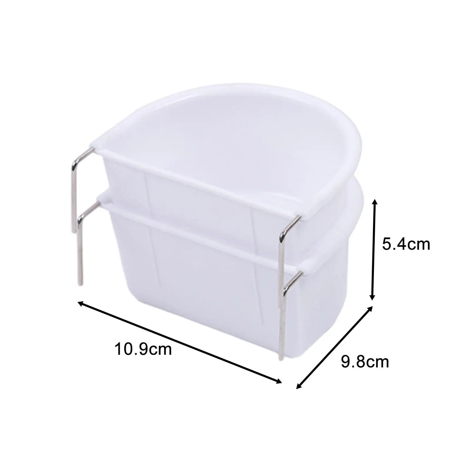 2 Pieces Bird Food Feeding Dish Easy to Install Bird Cage Feeder Bowl for Small Animals Budgie Parrot Parakeets Lovebirds Zpaxo