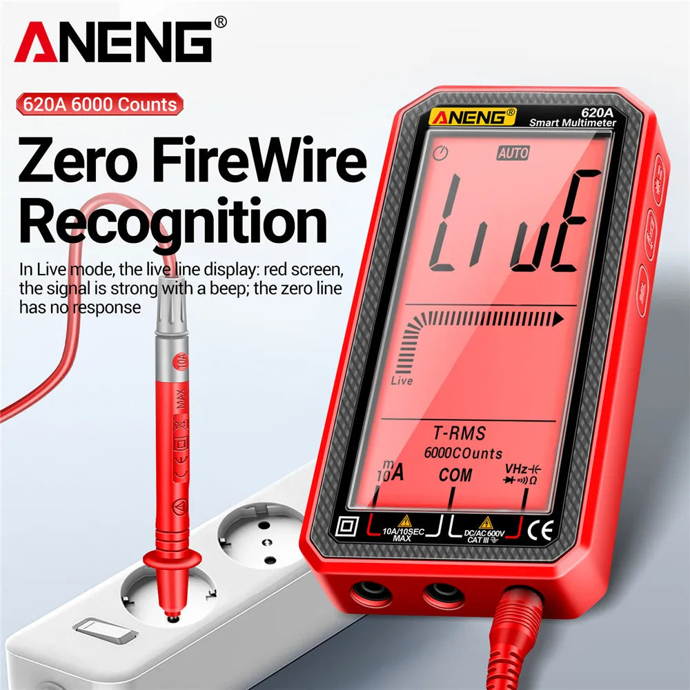 AC DC Voltage Current Full Screen Multimeter ANENG 620A Professional