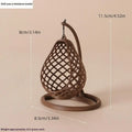▶1Pcs DIY Diorama Scene Accessory 1:12 Scale Dollhouse Miniature Hanging Egg Chair Wicker Swing Chair Model Desktop Decor Zpaxo A1