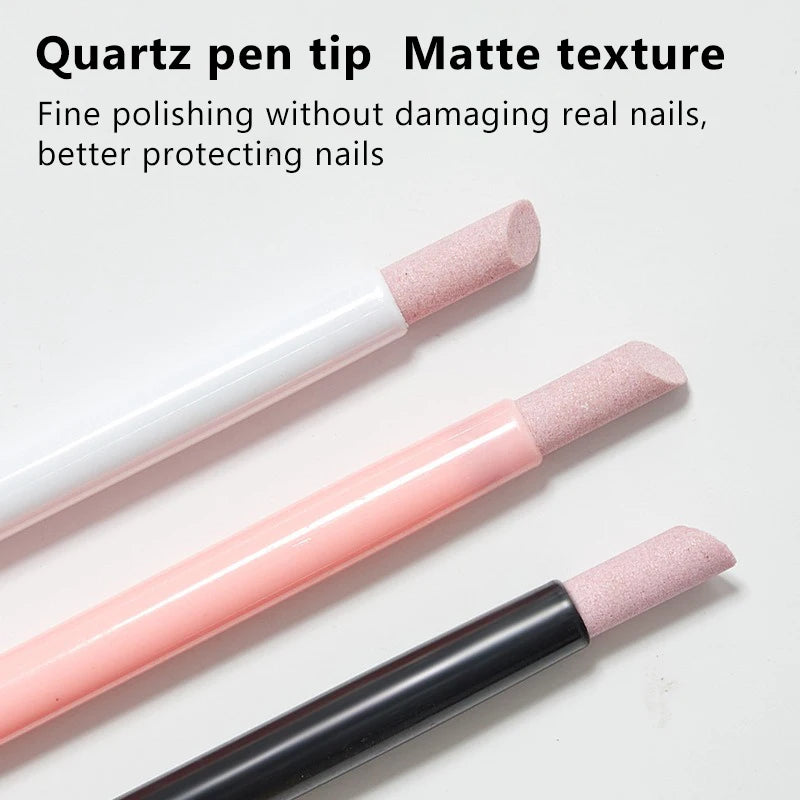 1 Nail Art Quartz Grinding Pen Cuticle Rod Dead Skin Remover UV Gel