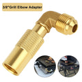 Propane Elbow Adapter 3 8 Male Flare Connection Brass 90 Degree