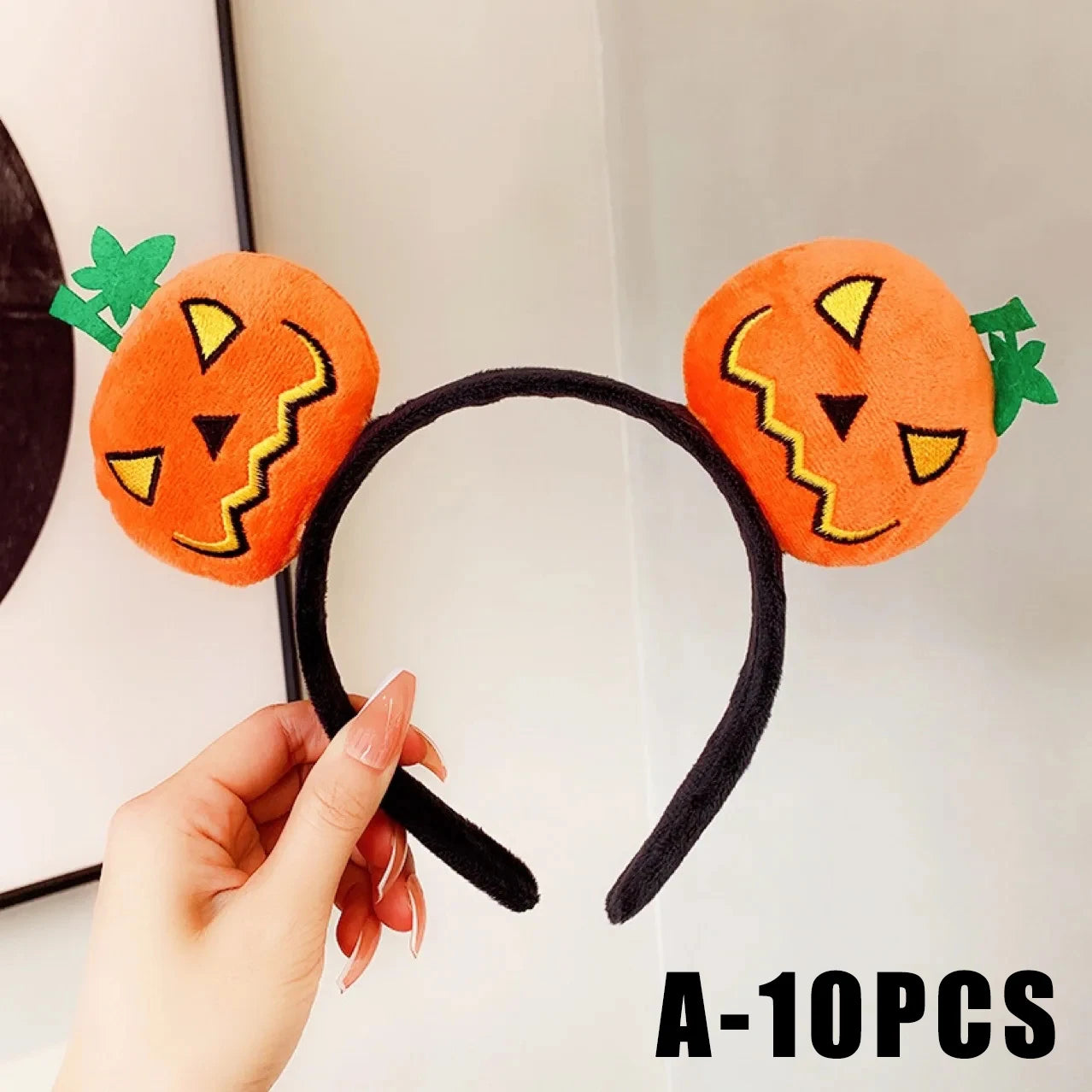 Cute Halloween Pumpkin Devil Horn Headband Funny Hair Hoop Girls Zpaxo A 10PCS