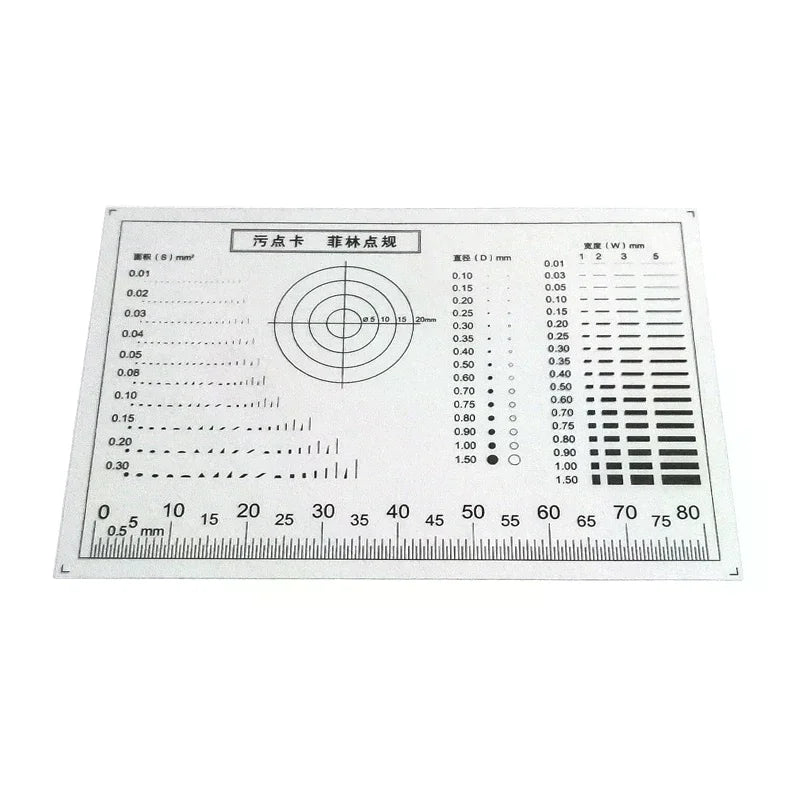 Stain Contrast Card Transparent PET Film Surface & Point Gauge