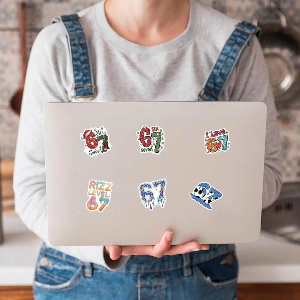 Funny Stickers 6 7 Waterproof Stickers 57 Pieces Scrapbooking Decals For Laptop Journaling Notebook Luggage Suitcase Skateboard Zpaxo