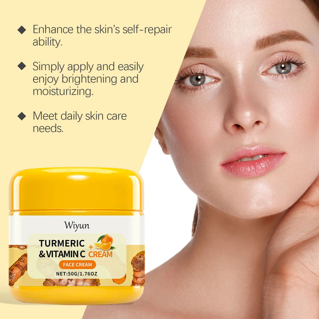 WIYUN Turmeric Brightening Cream – Dark Spots & Vitamin C Brightening Face Cream Zpaxo