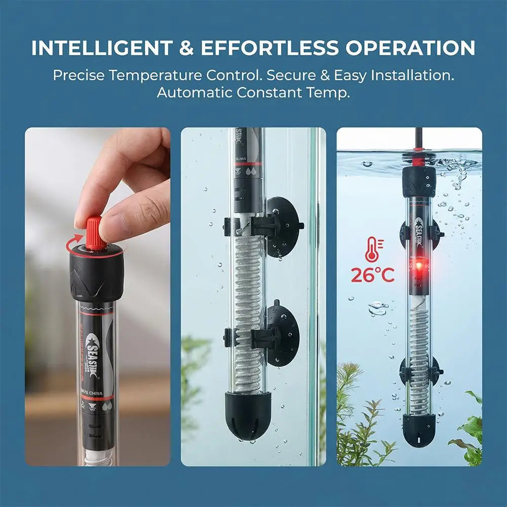 Submersible Aquarium Heater 25W–300W | Fish Tank Heating Rod Aquarium Heater Zpaxo