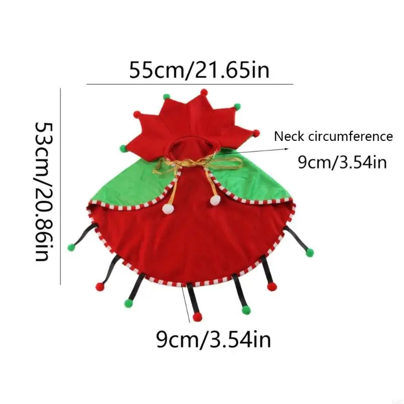 Christmas Pet Wrap Ventilated Fabric Holiday Party Costume Small