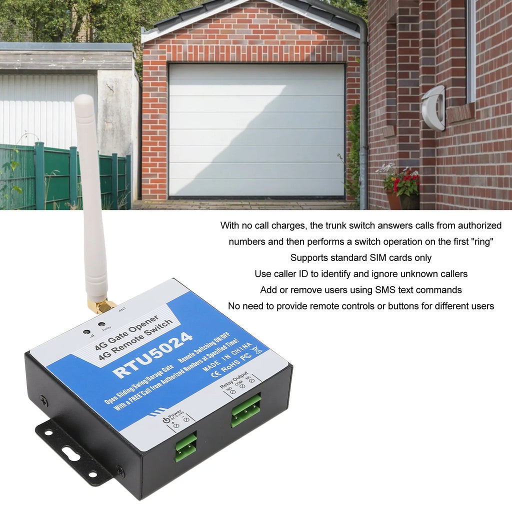 Gate Opener Remote Control Gate Opener RTU5024 4G Door Opener SMS Smart Alarm Smart ID Recognition WiFi Remote Controller Zpaxo