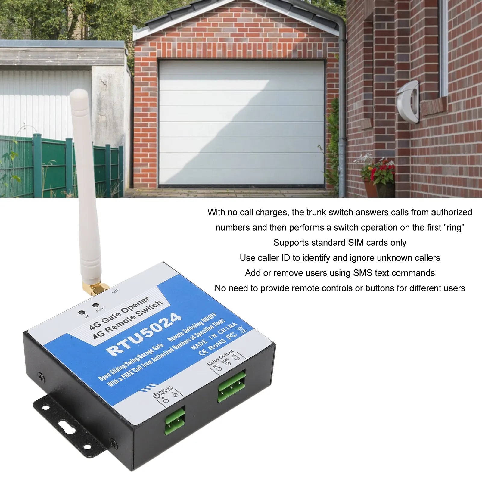 Gate Opener Remote Control Gate Opener RTU5024 4G Door Opener SMS Smart Alarm Smart ID Recognition WiFi Remote Controller Zpaxo