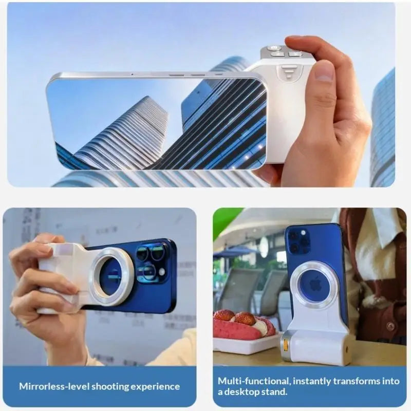 Magnetic Phone Grip with Bluetooth Remote Shutter & Stabilizer