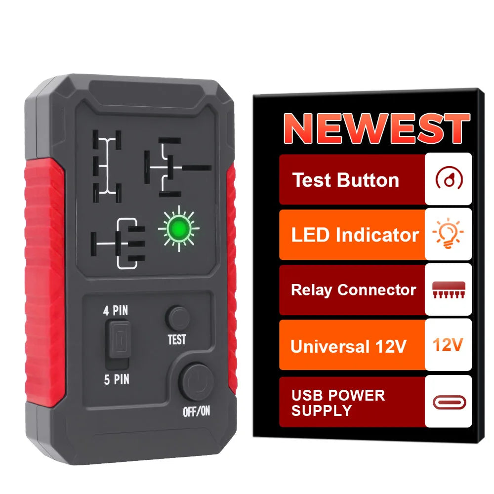 Car Relay Tester 12V Circuit LED Indicator Lighting Automotive