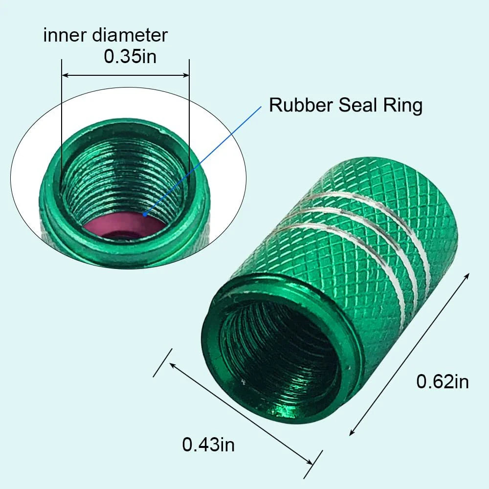 Aluminum Alloy Colored Tire Valve Caps – Car, Bike & Moto