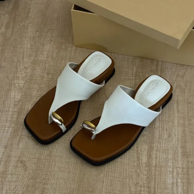 Platform Wedges Heel Clip Toe Women Slippers Concise Dress Street