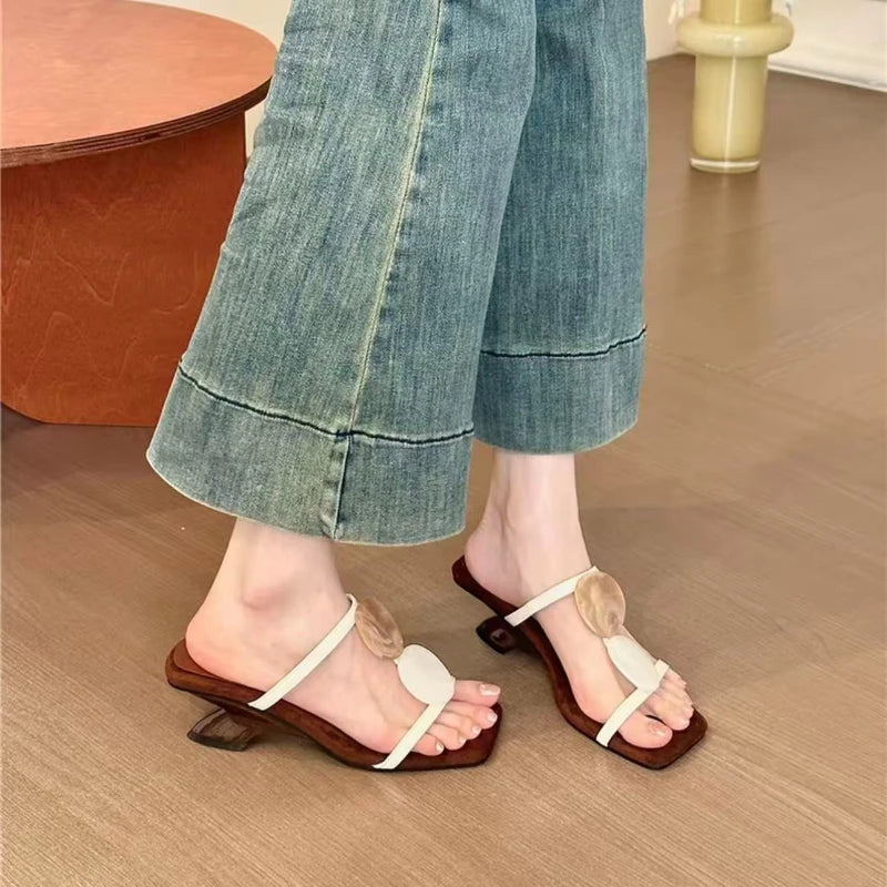 Bohemian Style Women Sandals Comfortable Elegant Shoes Women Summer Open Square Toe Strap Casual Sandals Designer Beach Shoes Zpaxo