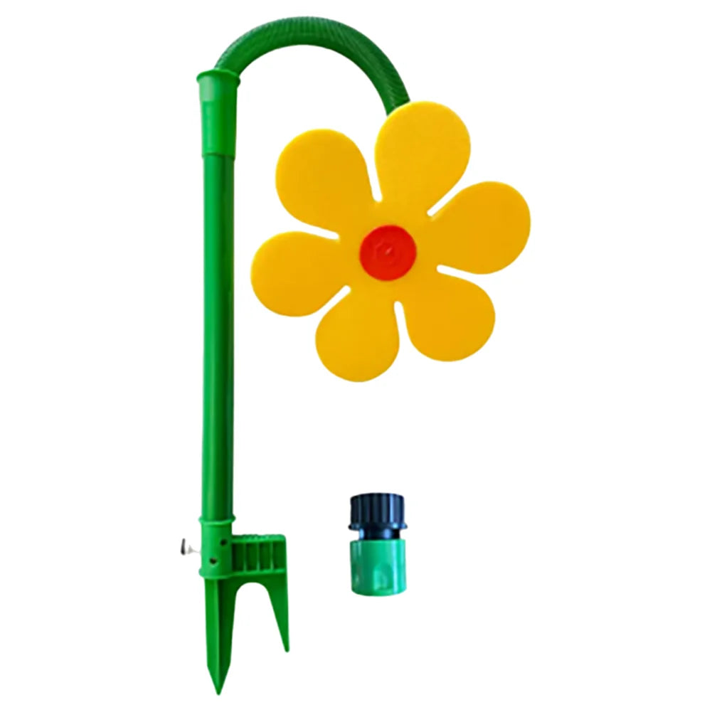 Sunflower 360° Shaking Rotating Sprinkler Garden Yard Lawn Irrigation Device Decorative Ornament Outdoor Water Toy For Children Zpaxo 1PCS Yellow