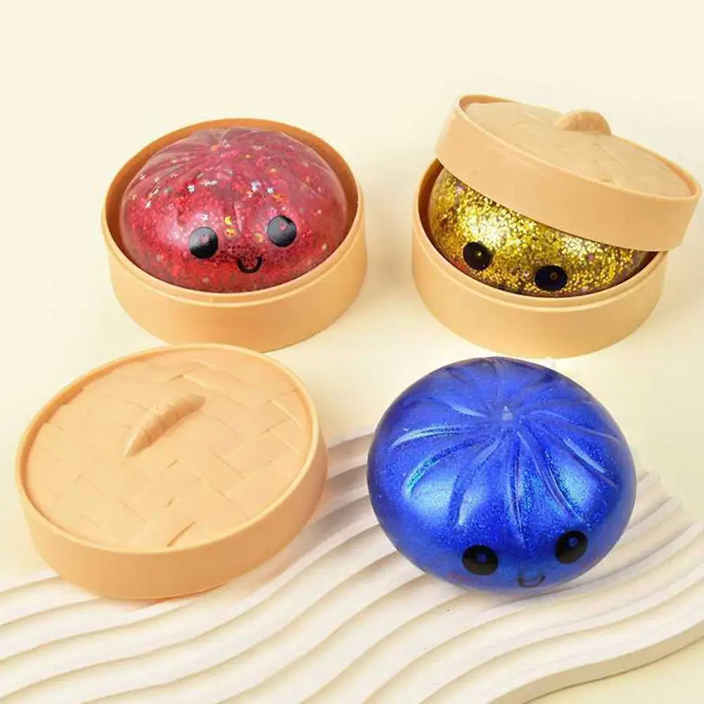 Simulation Flash Dumpling Pressure Ball Stress Relief Reusable Low Rebound Decompression Toys Children Squeezable Toys Zpaxo