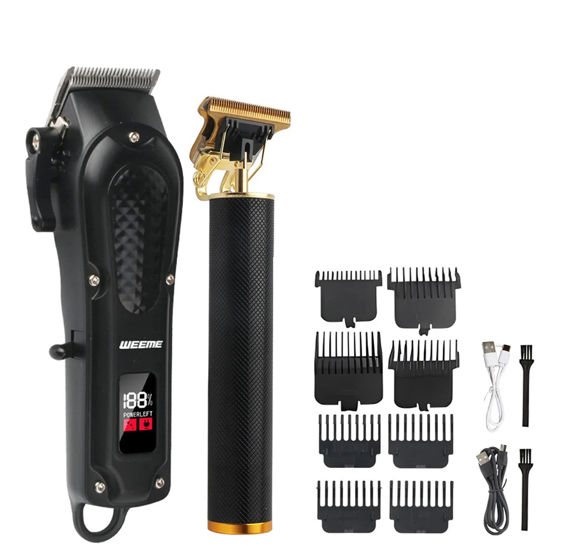 3-in-1 USB Rechargeable Men's Vintage T9 Barber Kit/Wireless Hair Clipper/Beard Trimmer For Home/Salon Perfect Gift for Men Zpaxo 806-HW