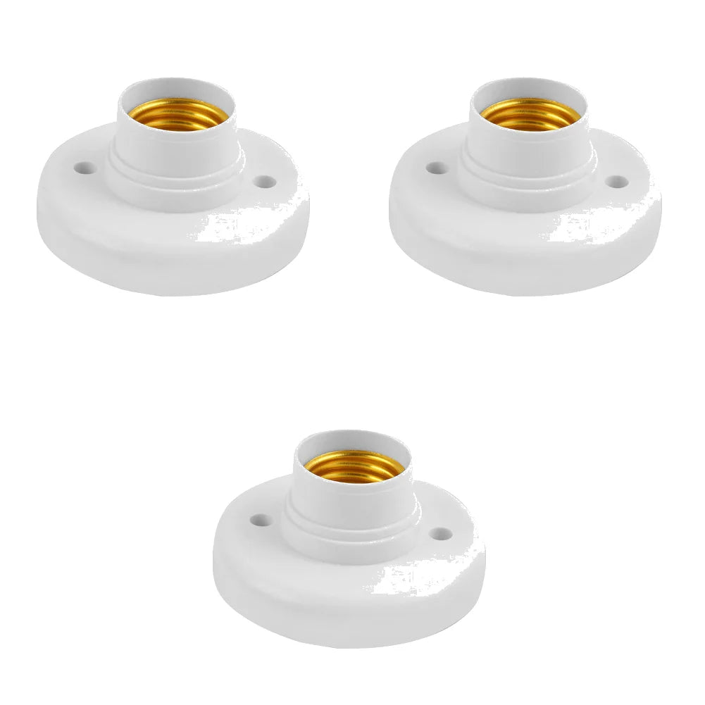 220V E27 Screw Cap Socket Ceiling Light Fixing Base Adapter Bulb Zpaxo 3PCS