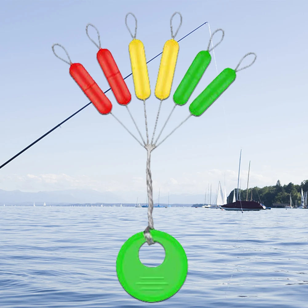 10sets Oval Stopper Connector Line Elasticity Fishing Float