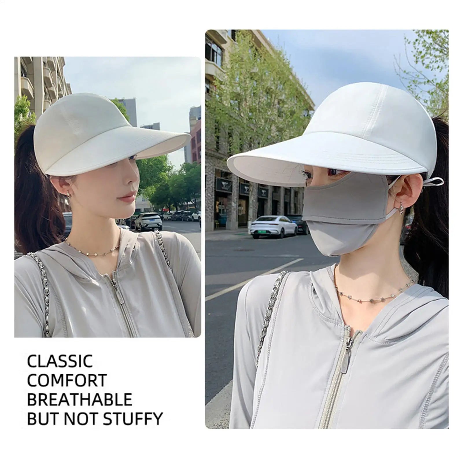 Women's Wide Brim UV Protection Sun Hat – Adjustable & Breathable Wide Brim Sun Hat Zpaxo