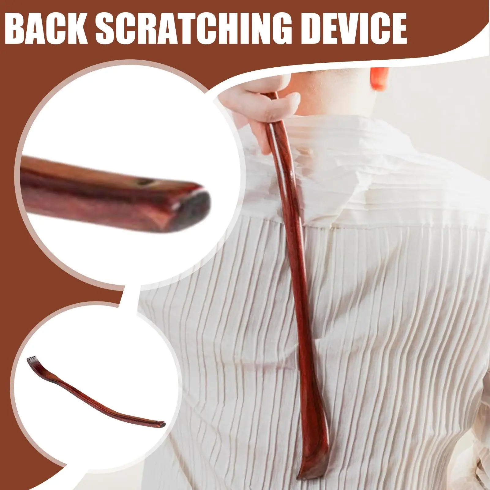 Wooden Back Scratchers Long Handle Back Scratchers Ergonomic Beech Wood Massager Tool with Extended Curved Handle for Easter Zpaxo