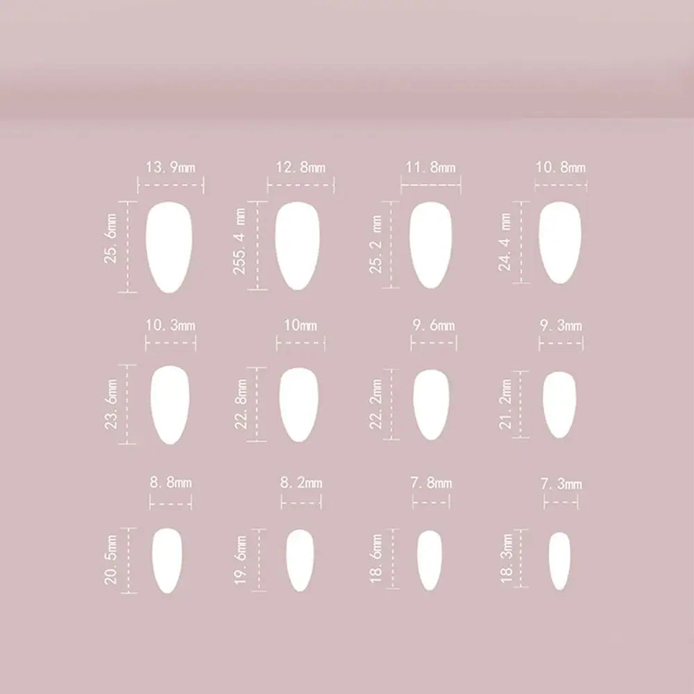 24 Long Almond False Nails French Simple Gradient Fake Nail Tips DIY Zpaxo