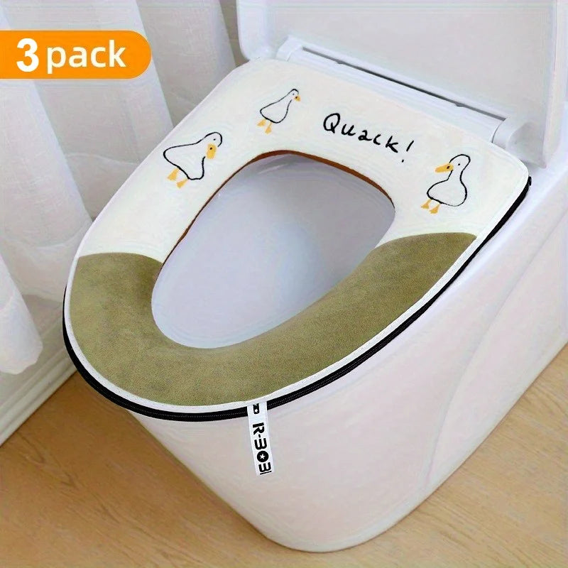 Washable Cotton Toilet Seat Cushion – Universal Fit Cover Toilet Seat Cushion Zpaxo green