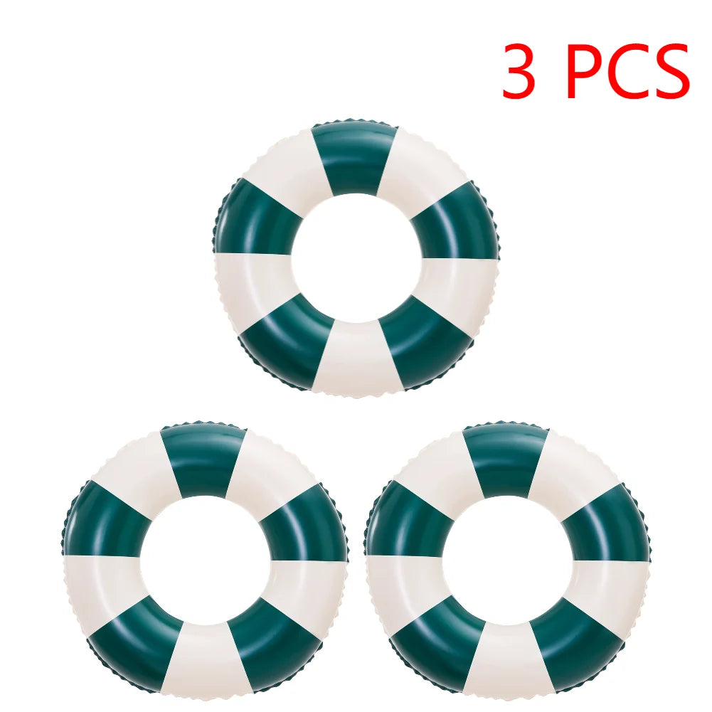 Inflatable Swim Ring Pool Floating Rings Leakproof Blow Up Tube Water Zpaxo Dark Green 90 2