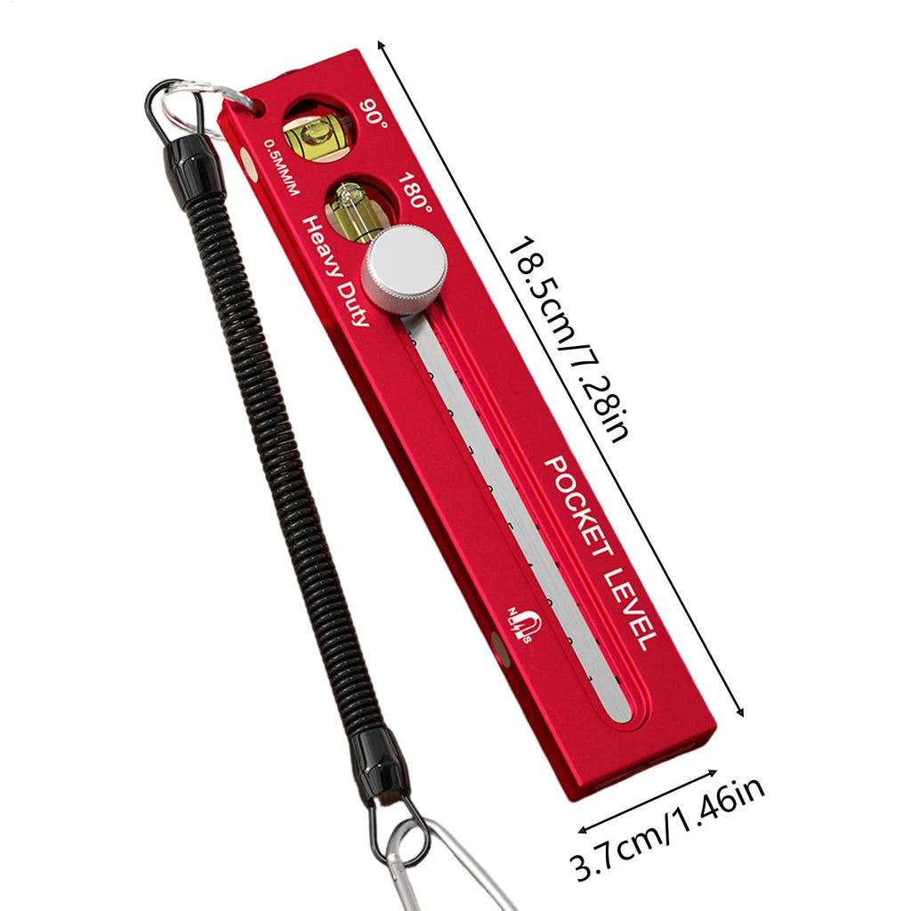 Magnetic Woodworking Ruler Aluminum Alloy Level Marking Gauge Metric